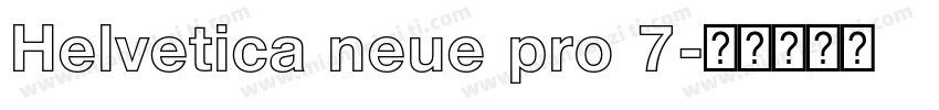 Helvetica neue pro 7字体转换